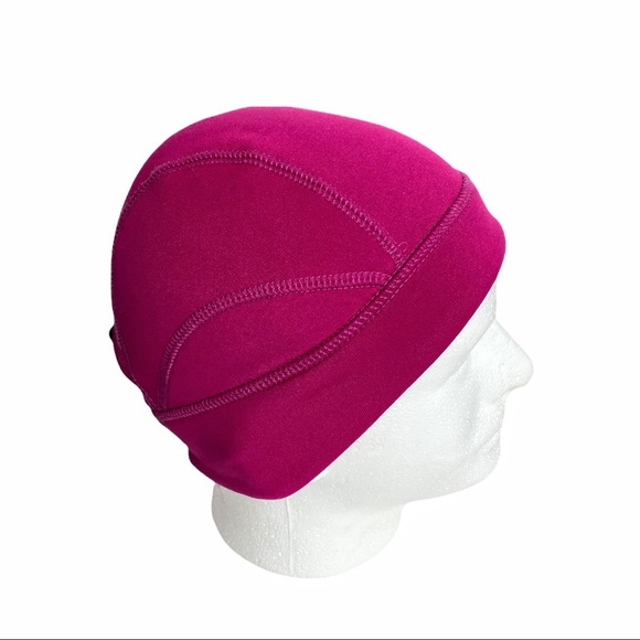 Pink Lands End POLARTEC® Power Stretch® Hat With Ponytail Opening - Picture 4 of 10